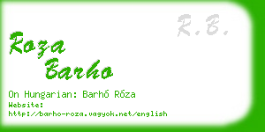 roza barho business card