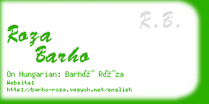 roza barho business card